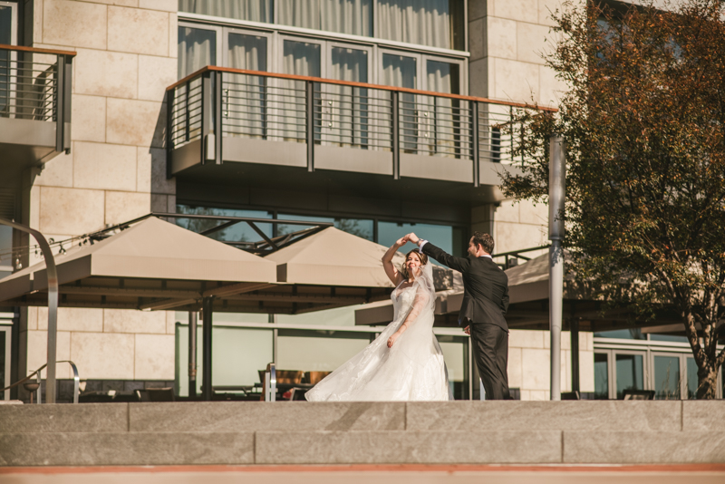 Wedding Photographers in Maryland Mt Washington Mill Dye House Baltimore Four Seasons First Look Inner Harbor