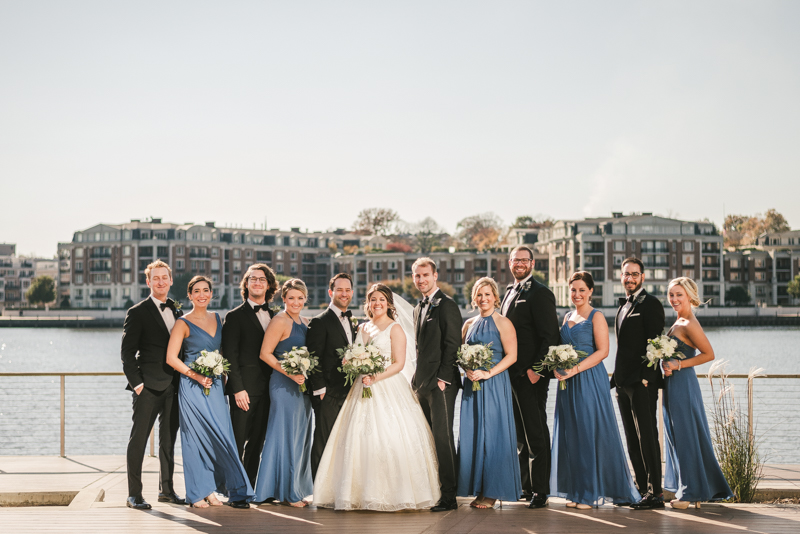 Wedding Photographers in Maryland Mt Washington Mill Dye House Baltimore Four Seasons Inner Harbor Bridal Party