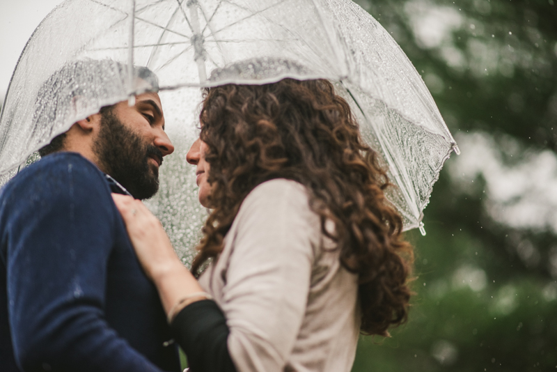 Kinder Farm Engagement Session Maryland Wedding Photographer Umbrella Rain