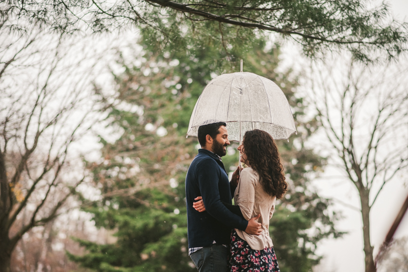 Kinder Farm Engagement Session Maryland Wedding Photographer Rain