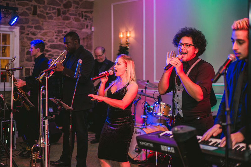 Wedding Photographers in Maryland Manor House at Commonwealth Horsham Pennsylvania Reception Legacy Band