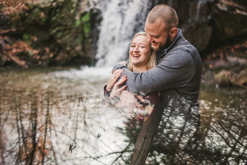 Wedding Photographers in Maryland Patapsco Valley Park Baltimore Engagement Session Cascade Trail Waterfall