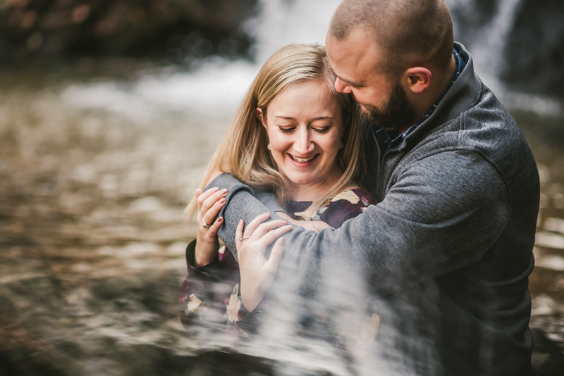 Wedding Photographers in Maryland Patapsco Valley Park Baltimore Engagement Session Cascade Trail Waterfall