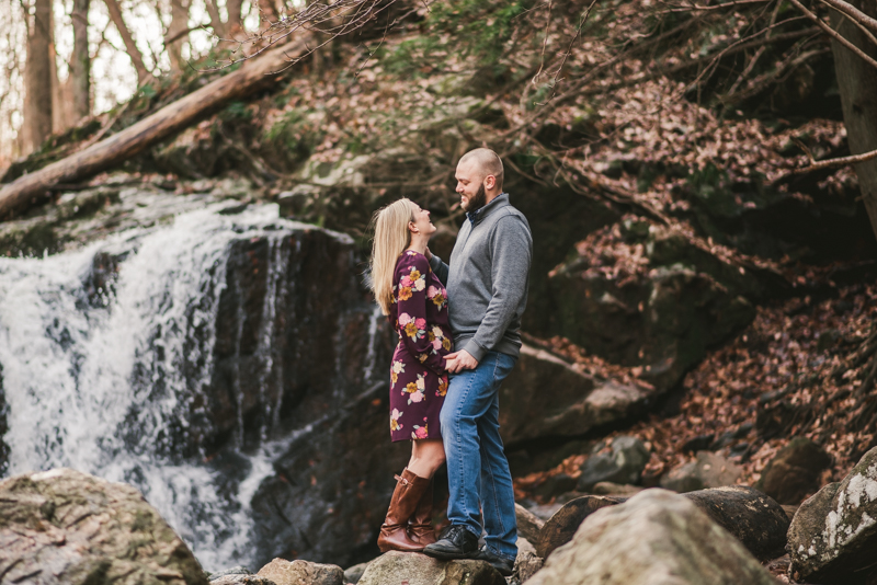 Wedding Photographers in Maryland Patapsco Valley Park Baltimore Engagement Session Waterfall