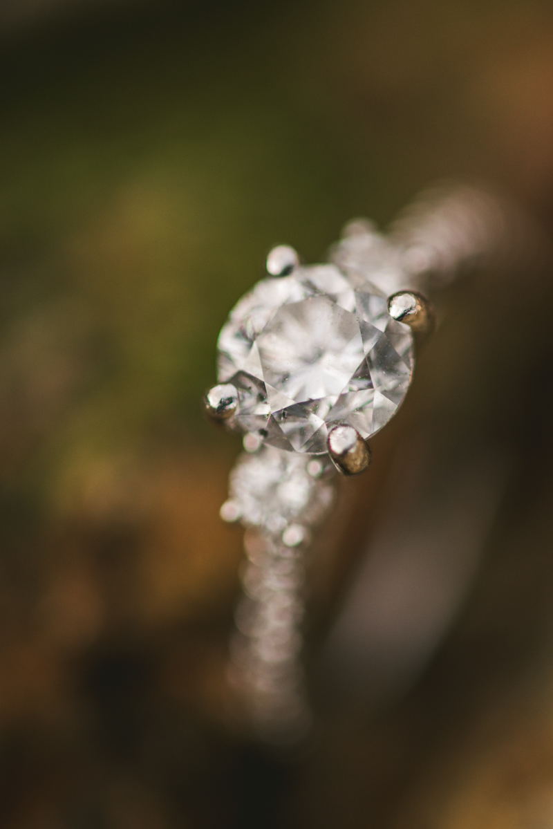 Wedding Photographers in Maryland Patapsco Valley Park Baltimore Engagement Session Cascade Trail Waterfall Ring