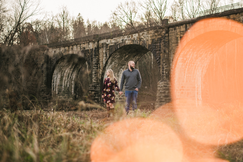 Wedding Photographers in Maryland Patapsco Valley Park Baltimore Engagement Session Avalon River Road Entrance Thomas Viaduct