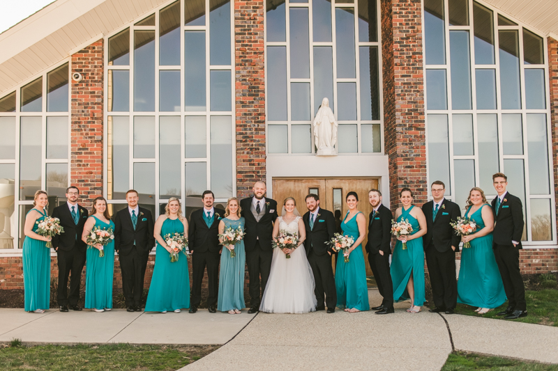 A gorgeous Spring wedding at Our Lady of the Fields Church in Millersville, Maryland photographed by Britney Clause Photography a wedding photographer in Maryland