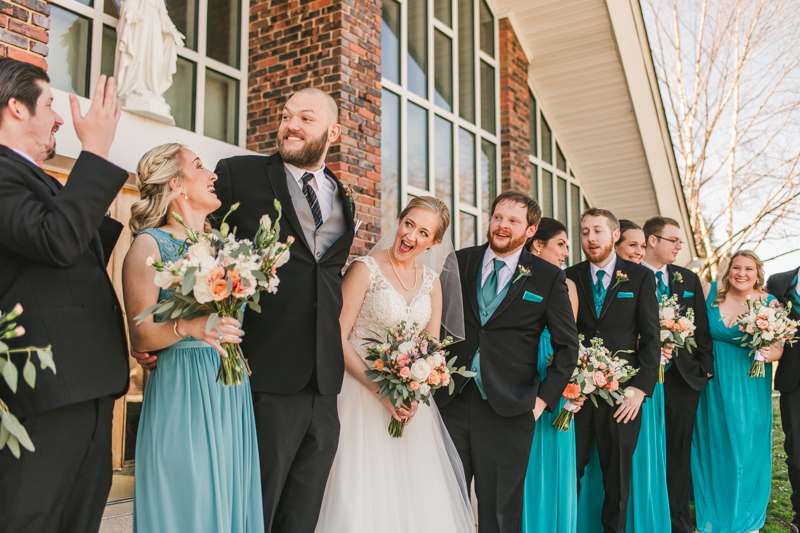 A gorgeous Spring wedding at Our Lady of the Fields Church in Millersville, Maryland photographed by Britney Clause Photography a wedding photographer in Maryland