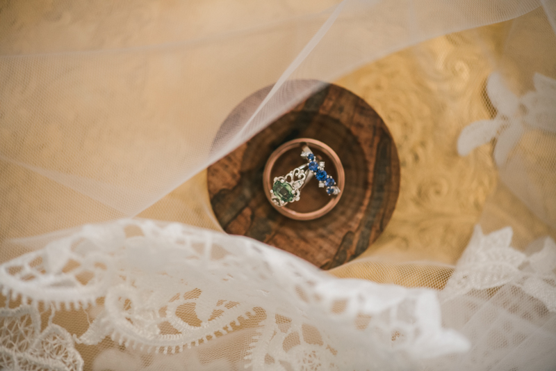 Industrial chic April wedding rings in Baltimore City's Radisson Hotel by Britney Clause Photography