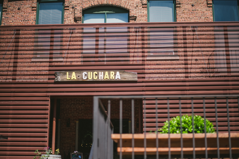 Industrial chic April wedding reception in Baltimore City at La Cuchara by Britney Clause Photography