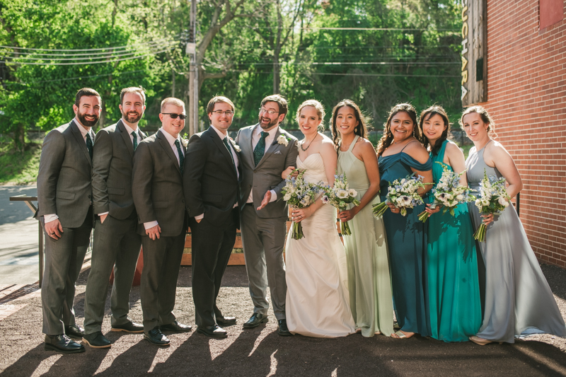 Industrial chic April wedding reception in Baltimore City at La Cuchara by Britney Clause Photography