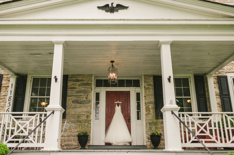 A beautiful stormy April wedding at Springfield Manor in Thurmont Maryland wedding gown from Cameo Bridal