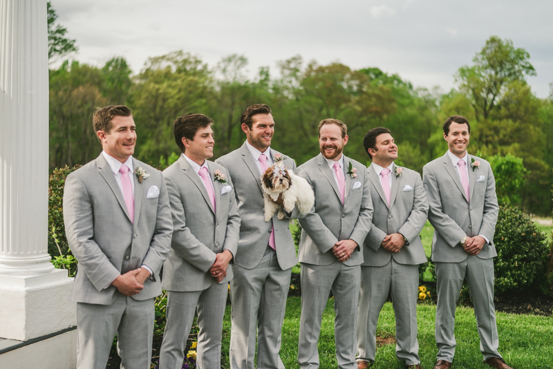 A beautiful stormy April wedding ceremony at Springfield Manor in Thurmont Maryland