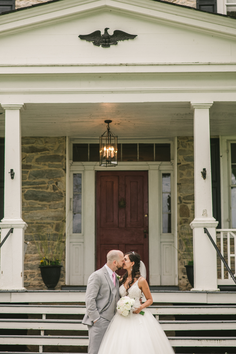 A beautiful stormy April wedding at Springfield Manor in Thurmont Maryland bride and groom portraits