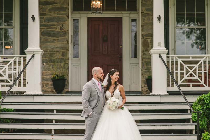 A beautiful stormy April wedding at Springfield Manor in Thurmont Maryland bride and groom portraits