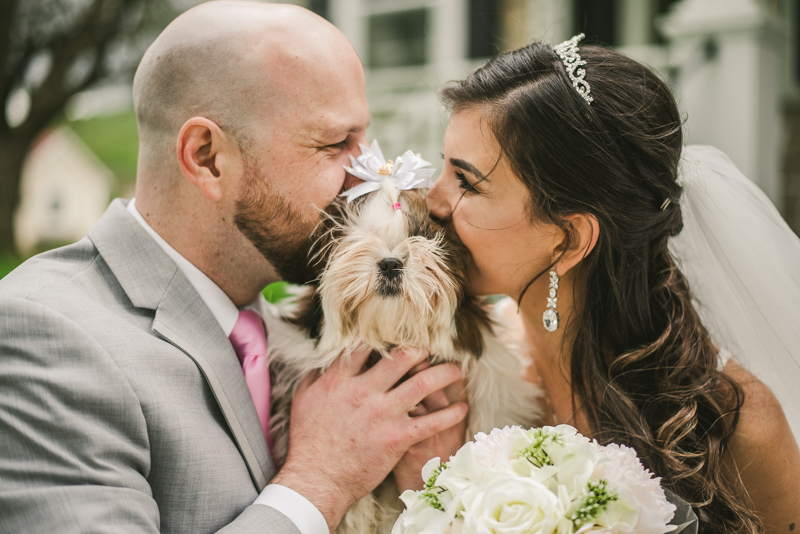 A beautiful stormy April wedding at Springfield Manor in Thurmont Maryland bride and groom portraits