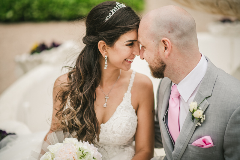 A beautiful stormy April wedding at Springfield Manor in Thurmont Maryland bride and groom portraits