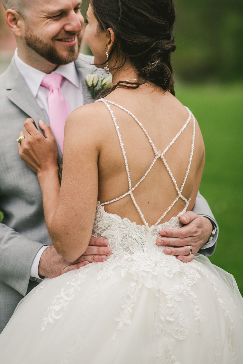 A beautiful stormy April wedding at Springfield Manor in Thurmont Maryland bride and groom portraits