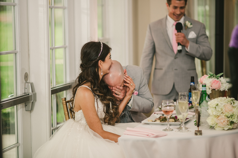 A beautiful stormy April wedding reception at Springfield Manor in Thurmont Maryland 