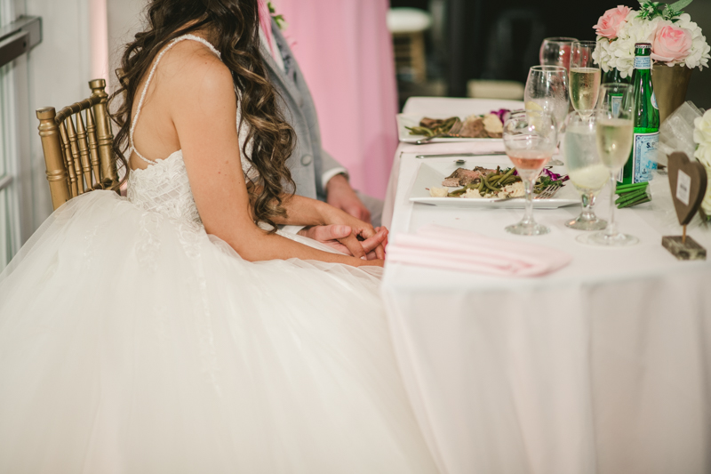 A beautiful stormy April wedding reception at Springfield Manor in Thurmont Maryland 