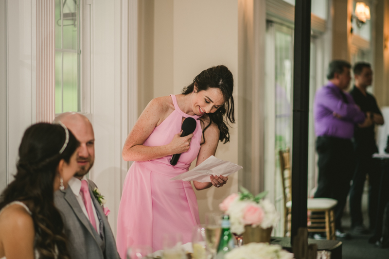 A beautiful stormy April wedding reception at Springfield Manor in Thurmont Maryland 