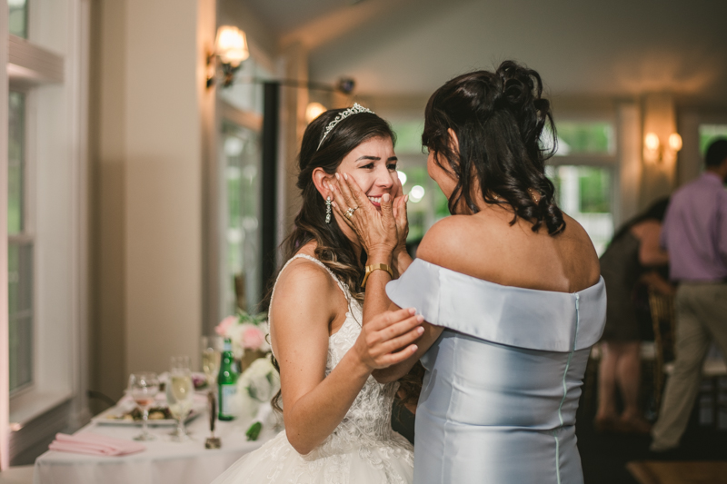 A beautiful stormy April wedding reception at Springfield Manor in Thurmont Maryland 