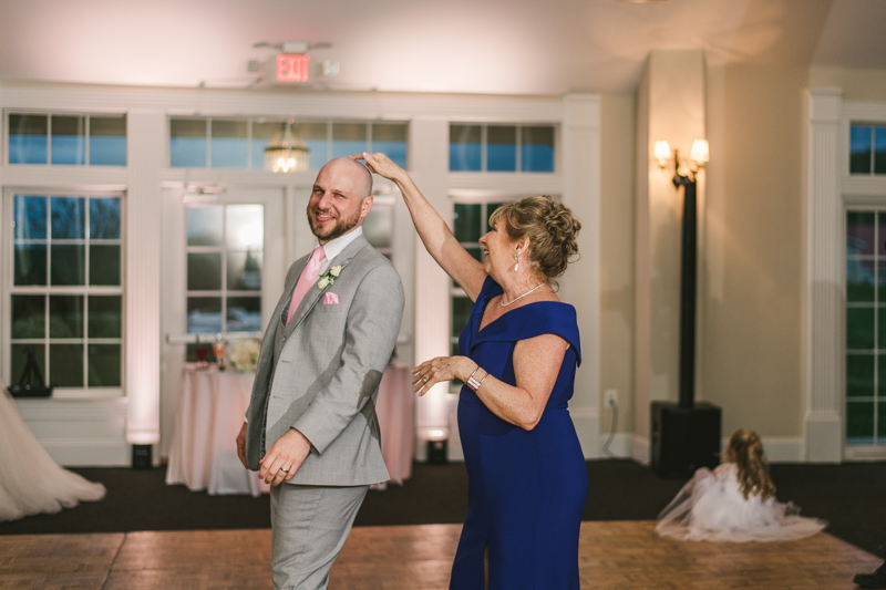 A beautiful stormy April wedding reception at Springfield Manor in Thurmont Maryland 