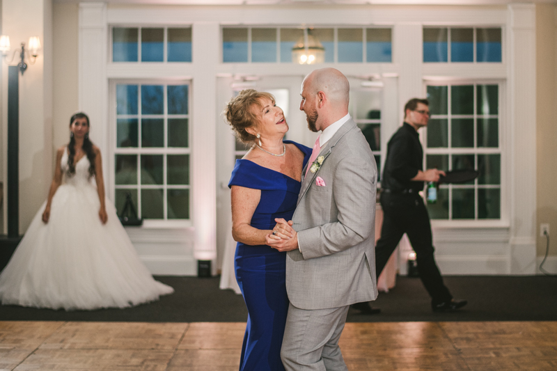 A beautiful stormy April wedding reception at Springfield Manor in Thurmont Maryland 