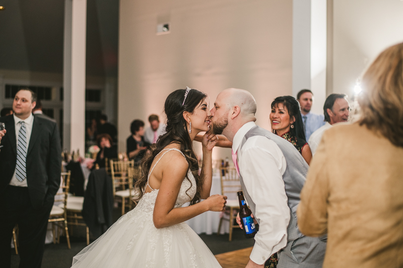 A beautiful stormy April wedding reception at Springfield Manor in Thurmont Maryland 