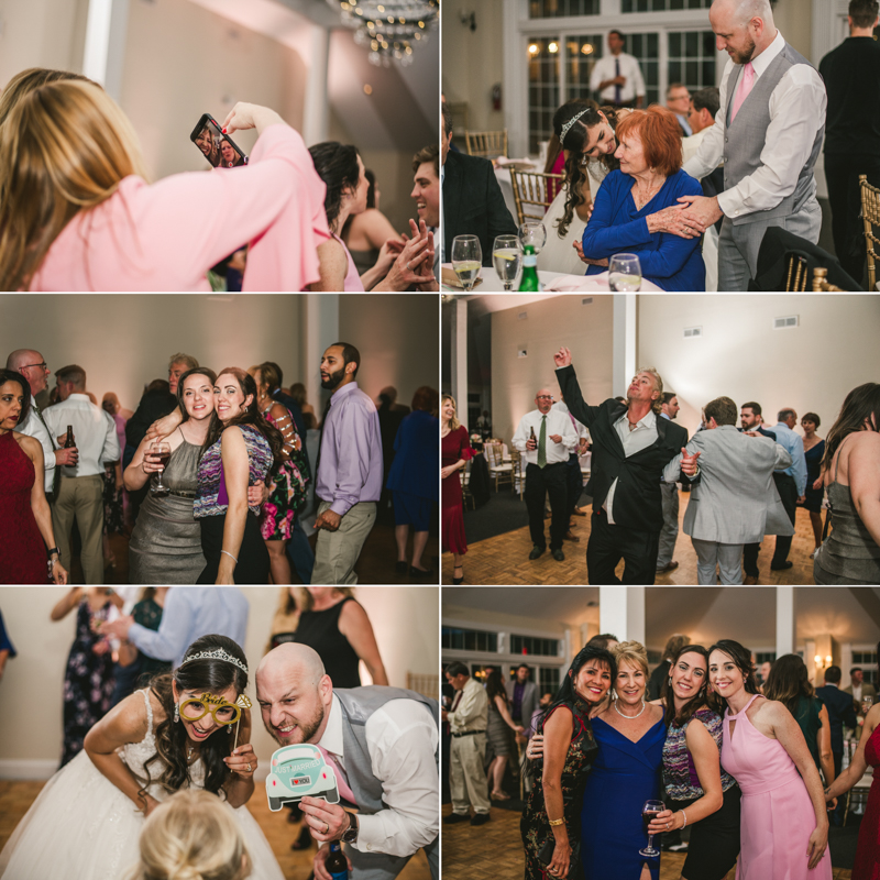 A beautiful stormy April wedding reception at Springfield Manor in Thurmont Maryland 