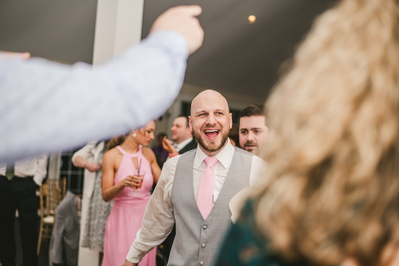 A beautiful stormy April wedding reception at Springfield Manor in Thurmont Maryland 