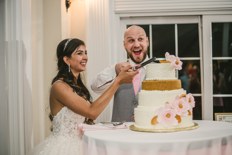 A beautiful stormy April wedding reception at Springfield Manor in Thurmont Maryland 