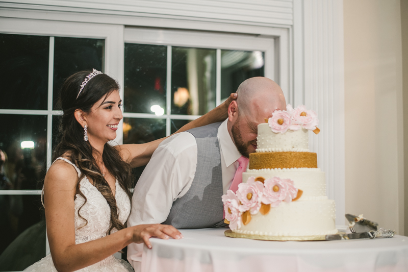 A beautiful stormy April wedding reception at Springfield Manor in Thurmont Maryland 