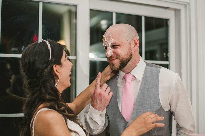 A beautiful stormy April wedding reception at Springfield Manor in Thurmont Maryland 