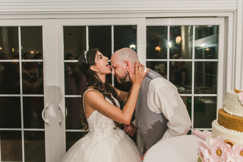 A beautiful stormy April wedding reception at Springfield Manor in Thurmont Maryland 