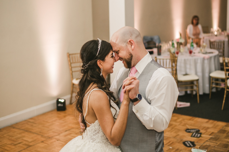 A beautiful stormy April wedding reception at Springfield Manor in Thurmont Maryland 