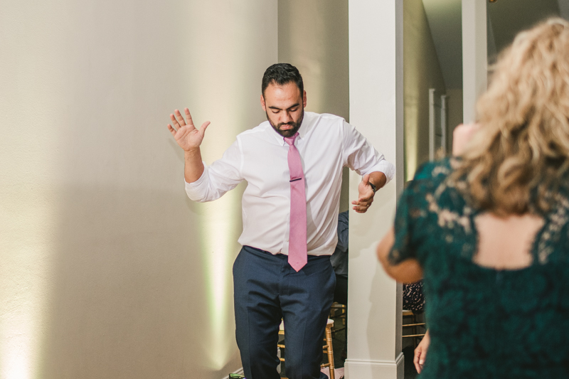 A beautiful stormy April wedding reception at Springfield Manor in Thurmont Maryland 