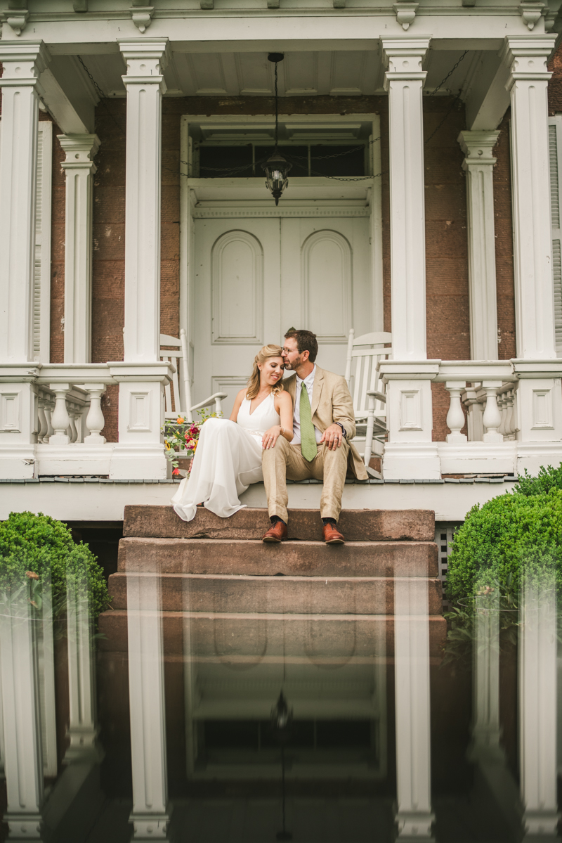 Gorgeous summer wedding bride and groom portraits at Rocklands Farm Winery in Poolesville, Maryland by Britney Clause Photography a husband and wife wedding photographer team in Maryland