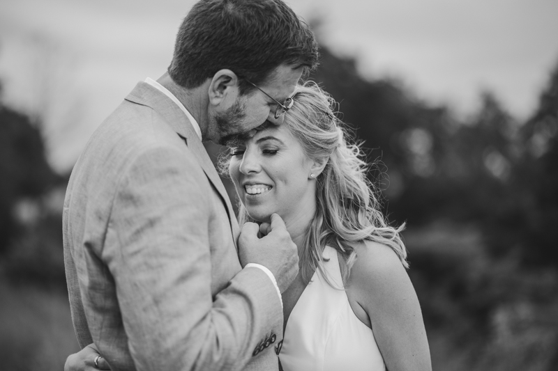 Gorgeous summer wedding bride and groom portraits at Rocklands Farm Winery in Poolesville, Maryland by Britney Clause Photography a husband and wife wedding photographer team in Maryland