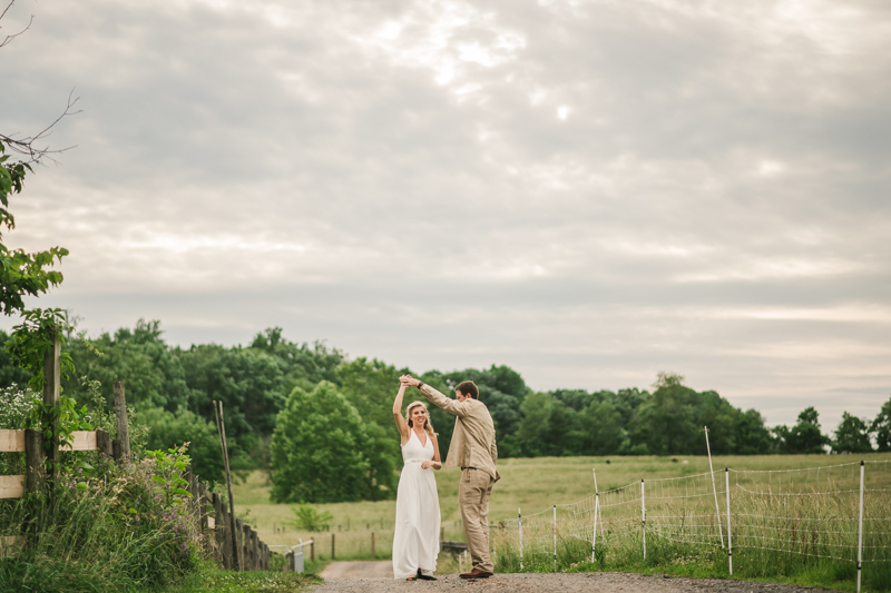 Gorgeous summer wedding bride and groom portraits at Rocklands Farm Winery in Poolesville, Maryland by Britney Clause Photography a husband and wife wedding photographer team in Maryland