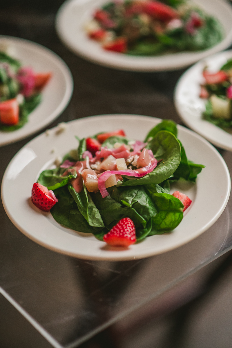 Gorgeous summer wedding details and food by Simply Fresh Events at Rocklands Farm Winery in Poolesville, Maryland by Britney Clause Photography a husband and wife wedding photographer team in Maryland