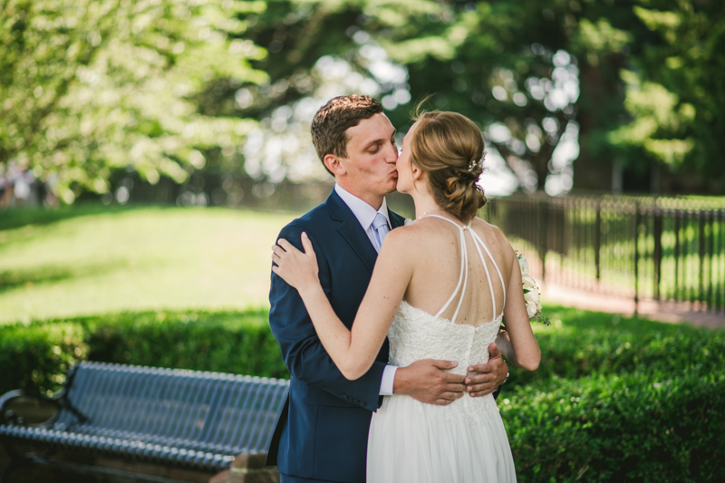 Summer wedding First Look in Downtown Annapolis by Britney Clause Photography, wedding photographers in Maryland