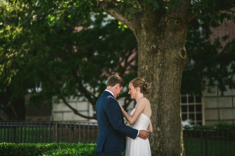 Summer wedding First Look in Downtown Annapolis by Britney Clause Photography, wedding photographers in Maryland