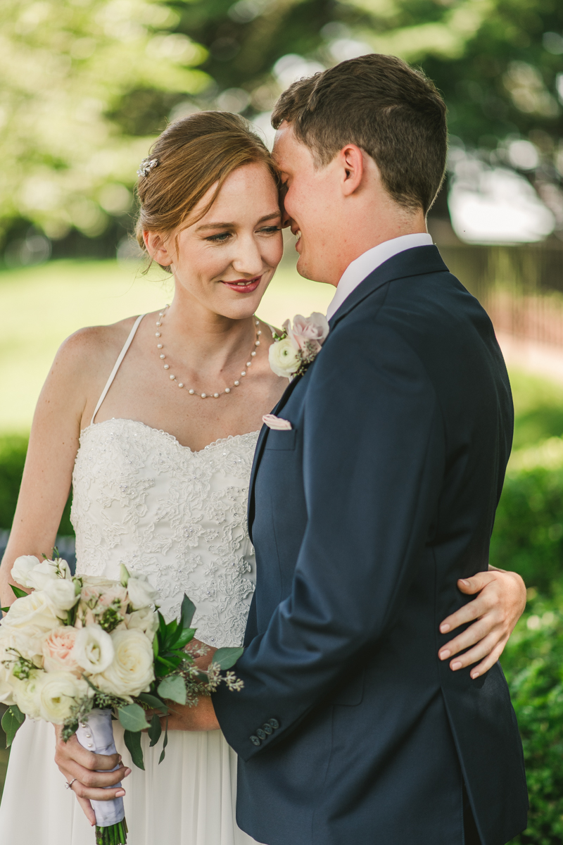 Summer wedding First Look in Downtown Annapolis by Britney Clause Photography, wedding photographers in Maryland