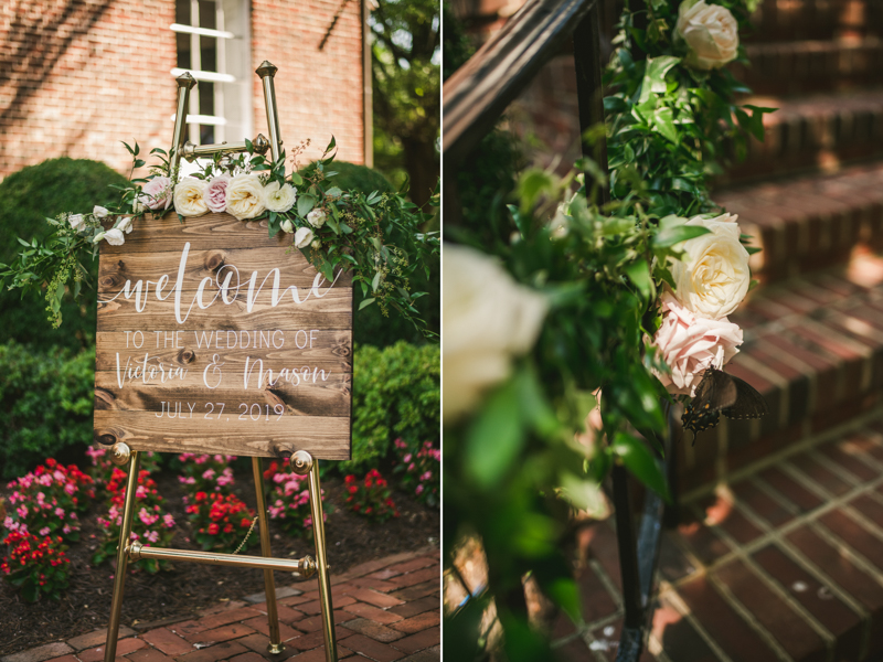 A July wedding ceremony at Historic Ogle Hall in Annapolis, by Britney Clause Photography, wedding photographers in Maryland