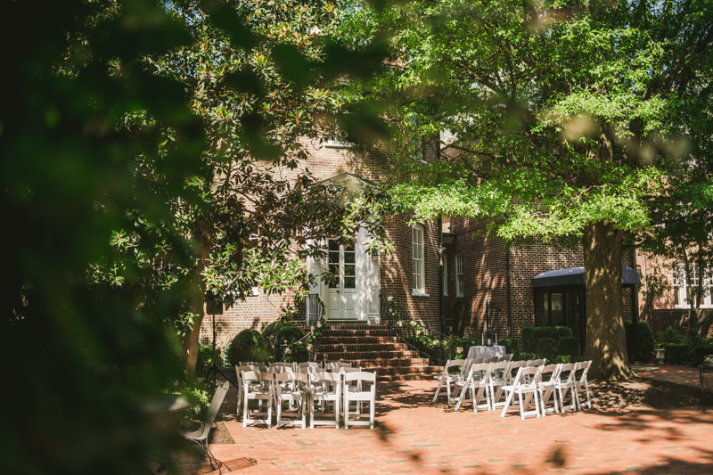 A July wedding ceremony at Historic Ogle Hall in Annapolis, by Britney Clause Photography, wedding photographers in Maryland