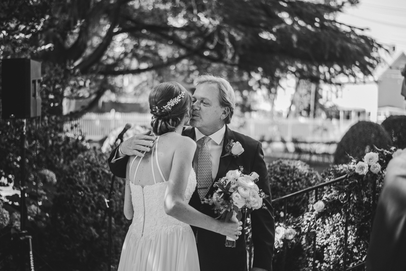 A July wedding ceremony at Historic Ogle Hall in Annapolis, by Britney Clause Photography, wedding photographers in Maryland