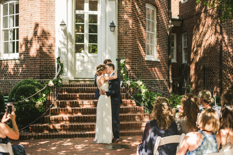 A July wedding ceremony at Historic Ogle Hall in Annapolis, by Britney Clause Photography, wedding photographers in Maryland