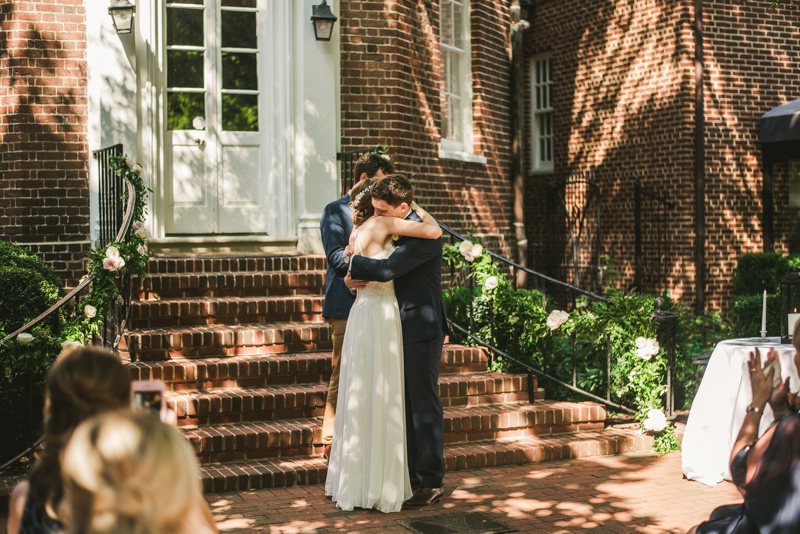 A July wedding ceremony at Historic Ogle Hall in Annapolis, by Britney Clause Photography, wedding photographers in Maryland