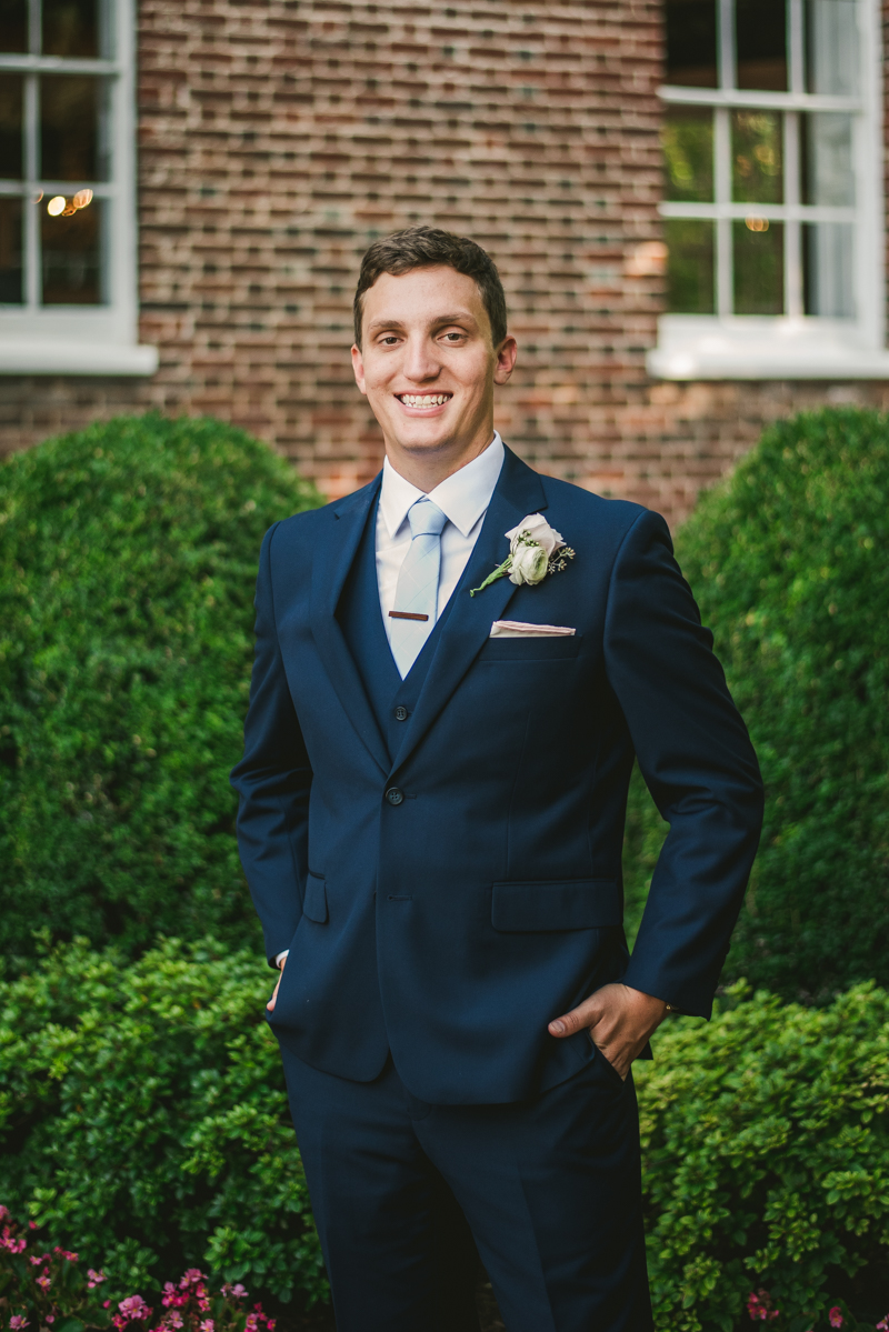 Summer wedding portraits at Historic Ogle Hall by Britney Clause Photography, wedding photographers in Maryland